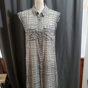 Free People sheer button down coverup